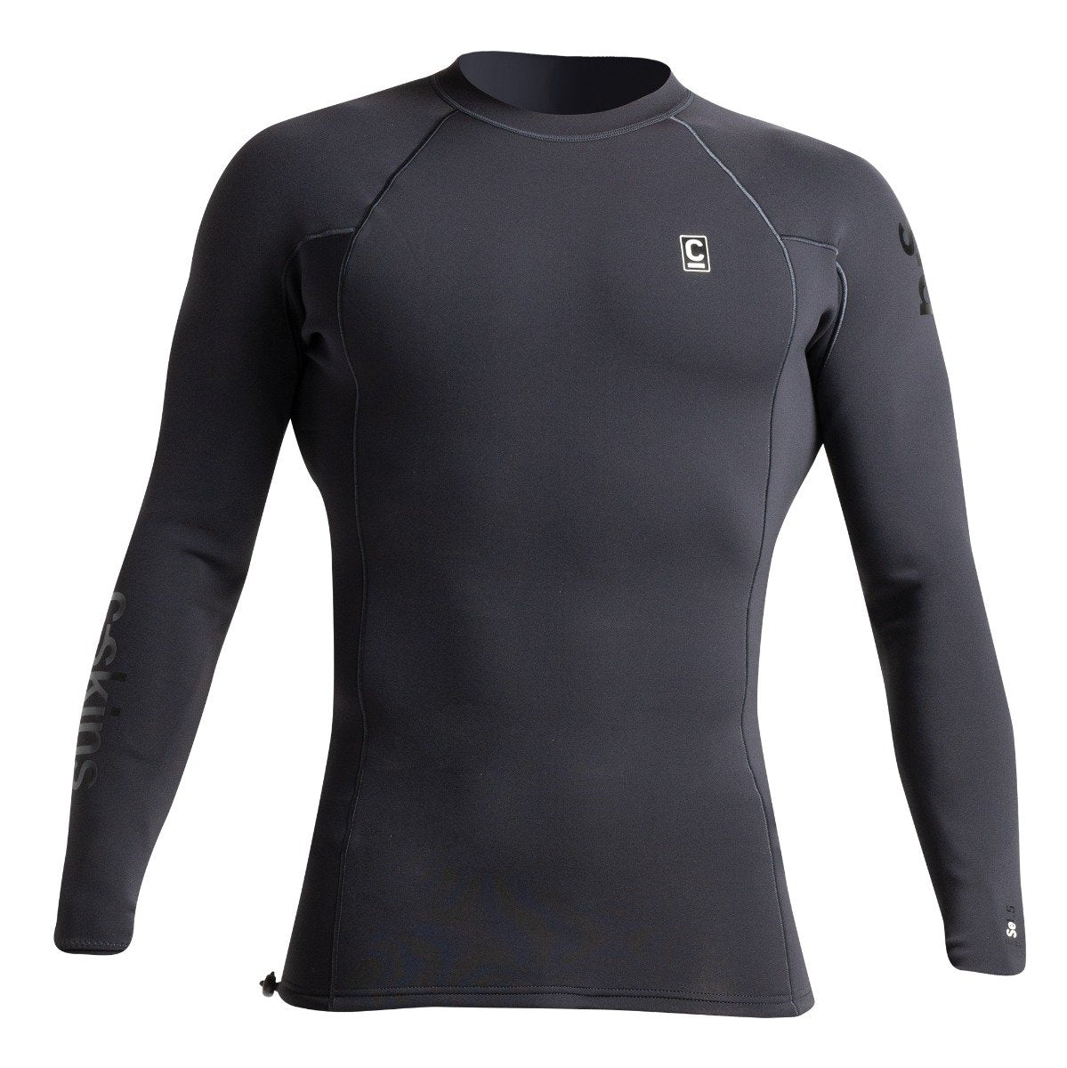 C Skins Sessions 2/2mm Long Sleeve Mens Wetsuit Vest - Black/Anthracite - Front