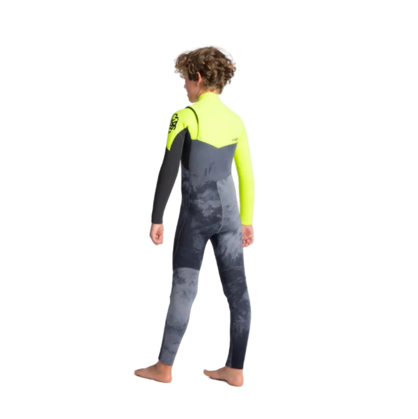 C-Skins Session 4/3mm Chest Zip Kids Wetsuit 2024 - Black Tie Dye