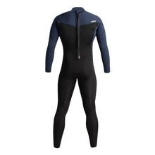 C Skins Session 4/3mm Mens Back Zip Wetsuit - Black/Slate/Cyan - Back