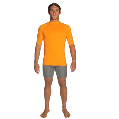 C-Skins UV Junior Short Sleeve Blank Rash Vest - Orange