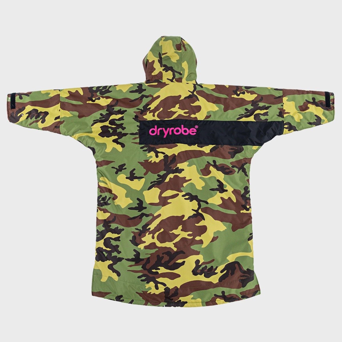 Dryrobe Advance Long Sleeve Remix Kids Changing Robe - Camo/Pink/Black