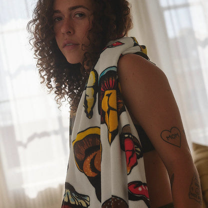 Slowtide Cecilia Beach Towel - White