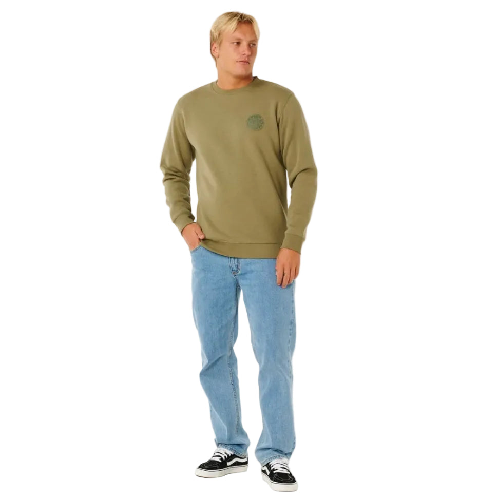 Rip Curl Wetsuit Icon Crew Jumper - Surplus Green