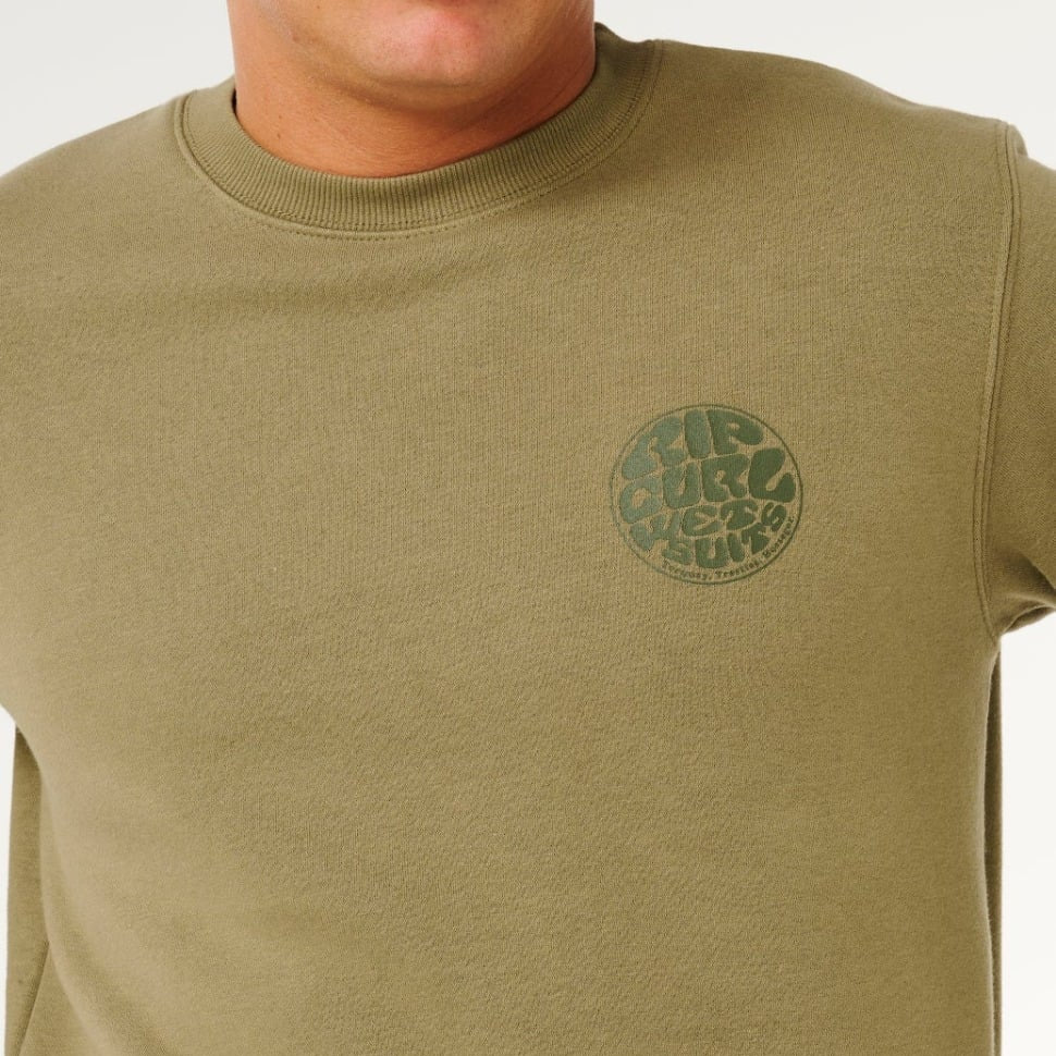 Rip Curl Wetsuit Icon Crew Jumper - Surplus Green
