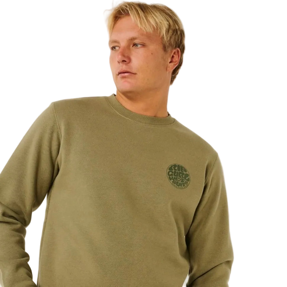 Rip Curl Wetsuit Icon Crew Jumper - Surplus Green