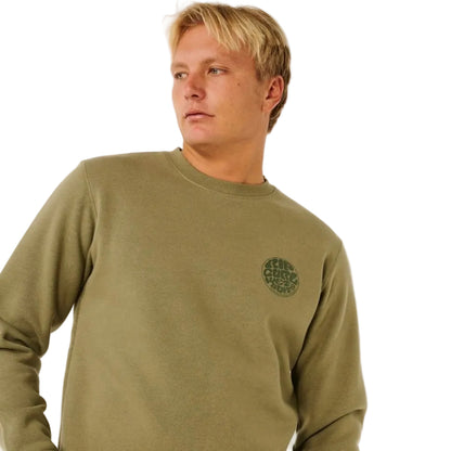 Rip Curl Wetsuit Icon Crew Jumper - Surplus Green