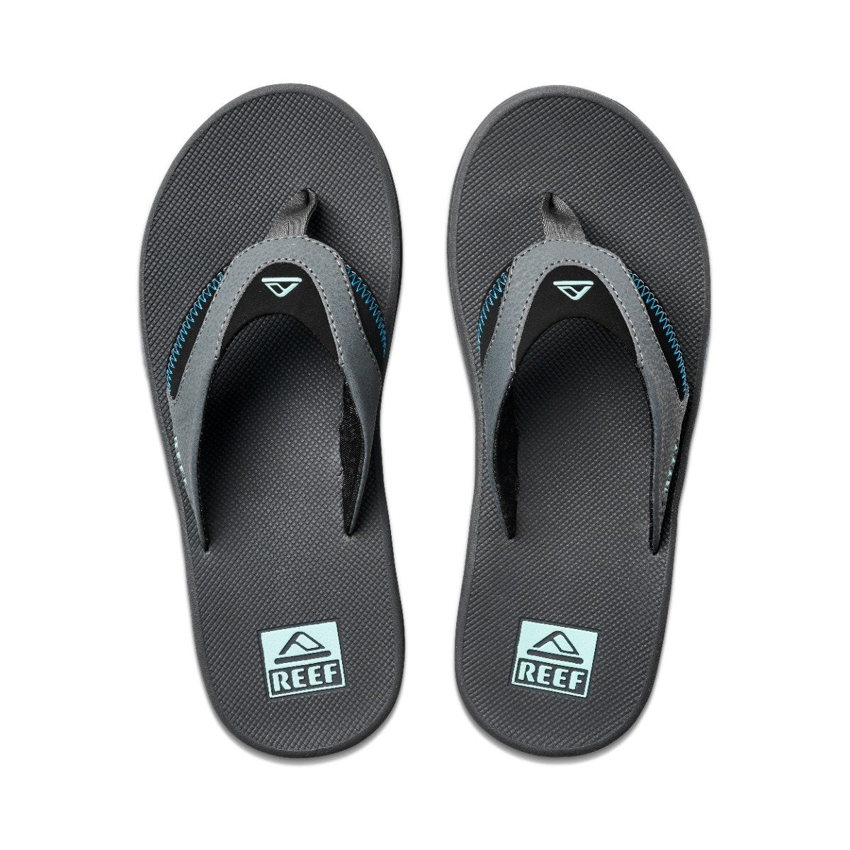 Reef Mens Mick Fanning Flip Flops in Gunmetal / Ocean