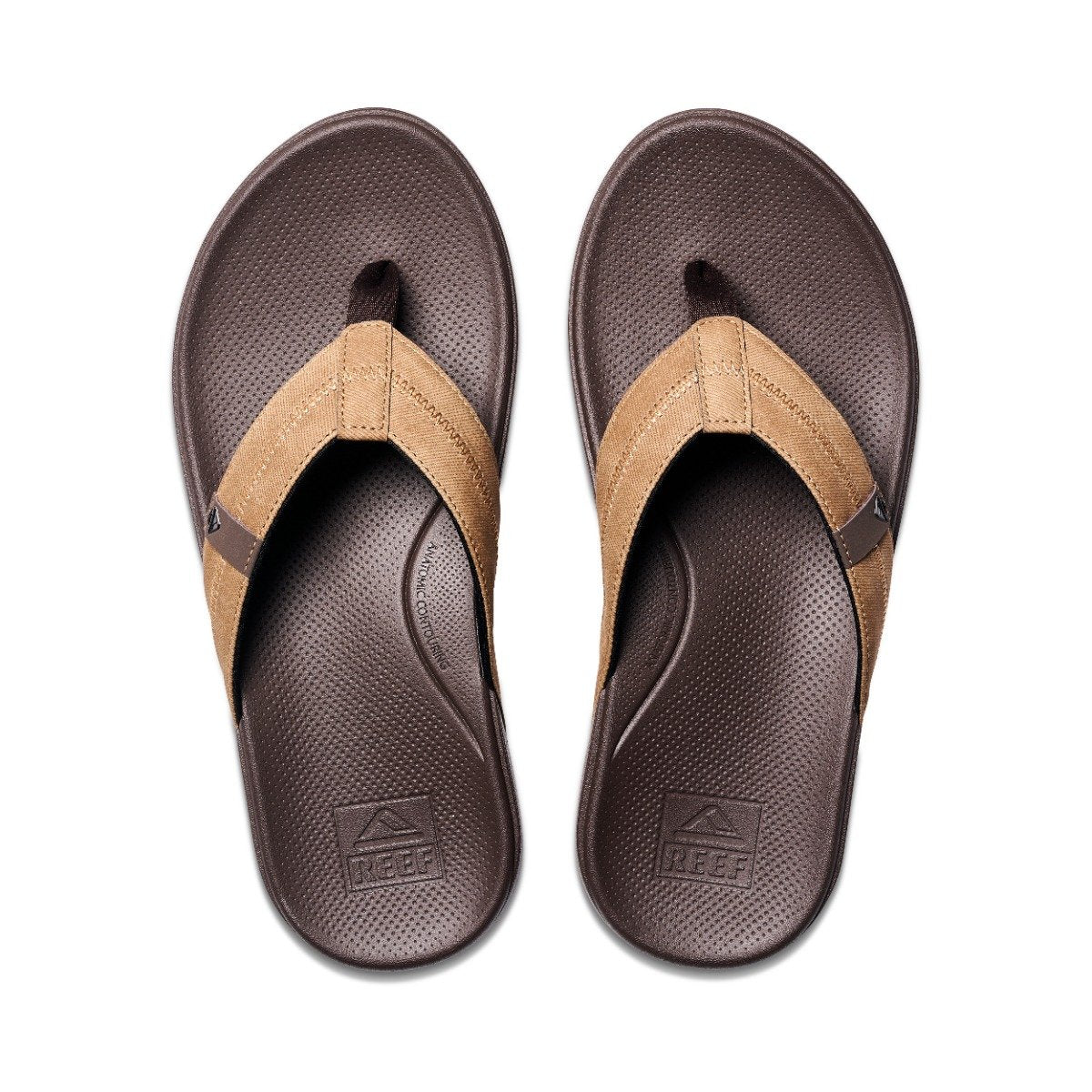 Reef Mens Cushion Phantom 2.0 Flip Flops in Brown/Tan