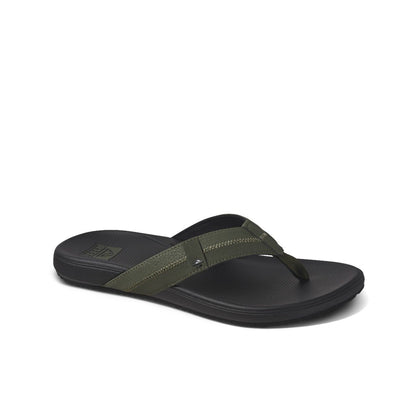 Reef Mens Cushion Phantom 2.0 Flip Flops in Olive/Gum