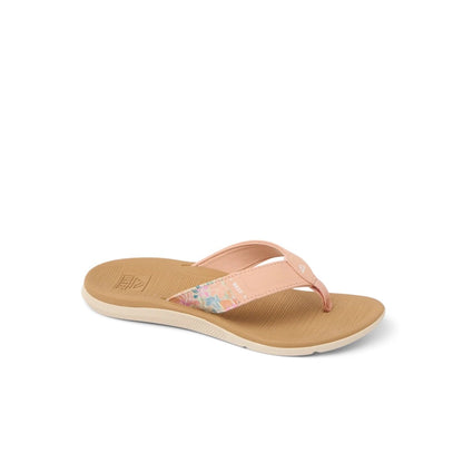 Reef Womens Santa Ana Flip Flops - Peach / Tan