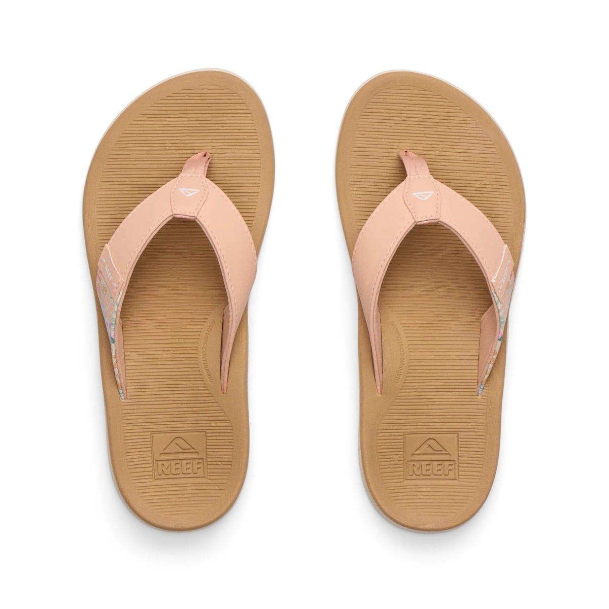 Reef Womens Santa Ana Flip Flops in Peach / Tan