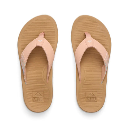 Reef Womens Santa Ana Flip Flops in Peach / Tan