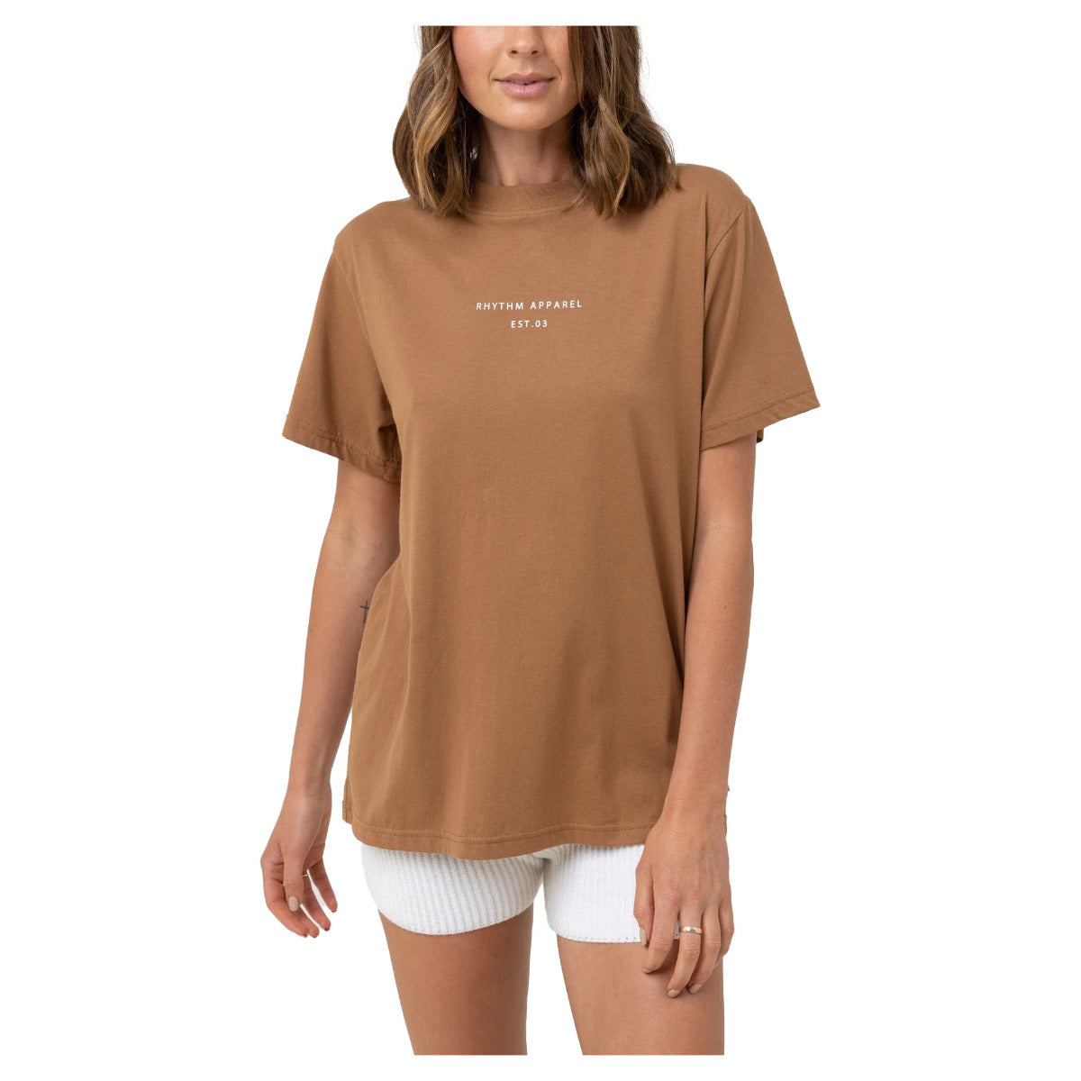 Rhythm Classic Brand Tee - Caramel - Buy online today