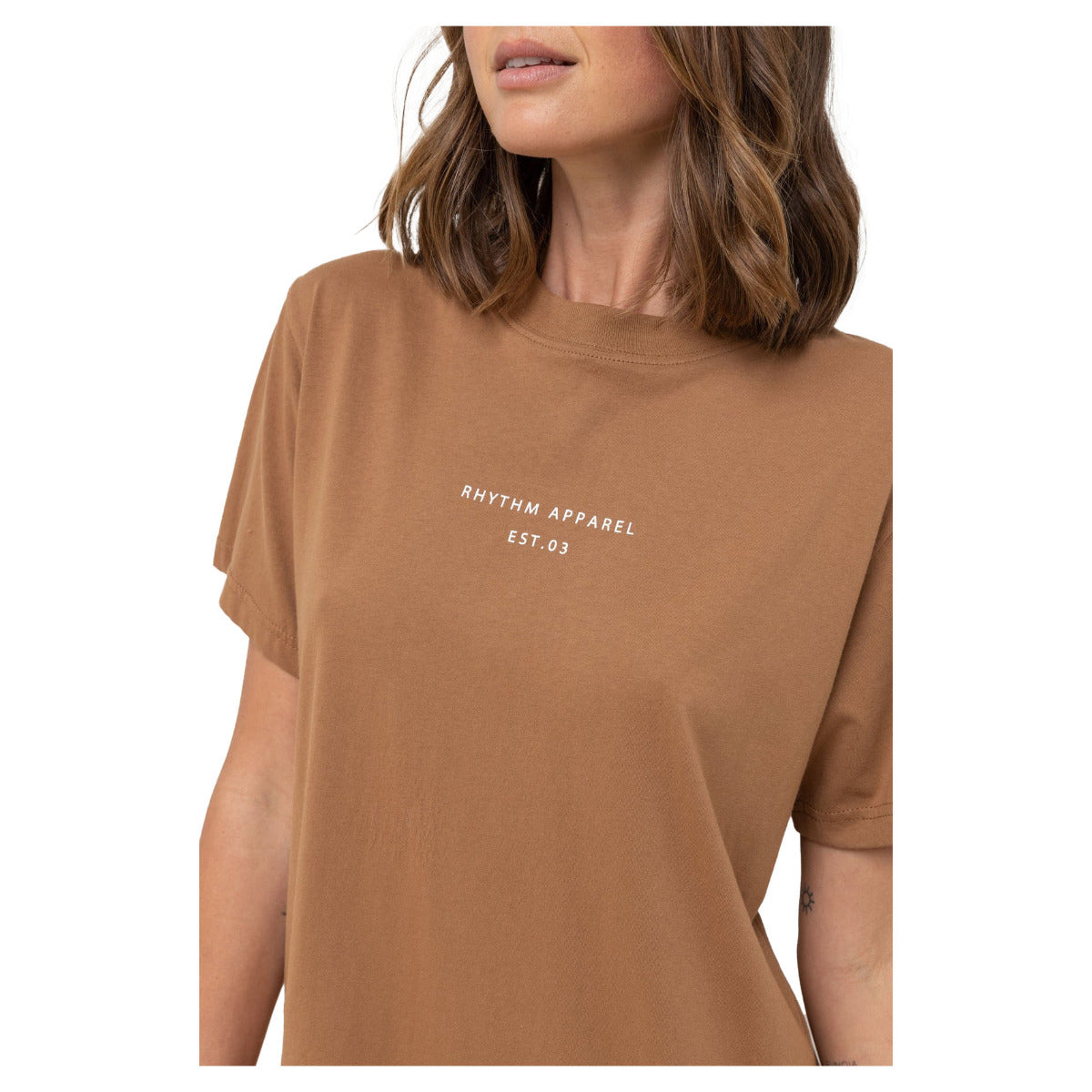 Rhythm Classic Brand Tee - Caramel - Buy online today