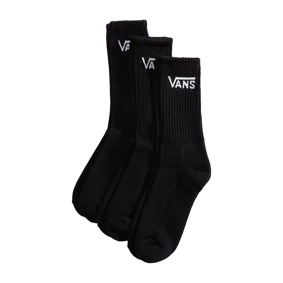 Vans Classic Crew Socks Multi Pack (3 Pairs) in Black