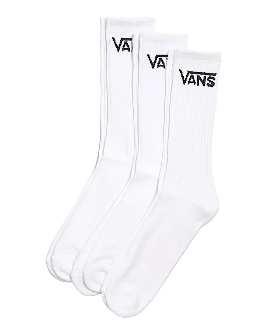 Vans Classic Crew Socks Multi Pack (3 Pairs) in White