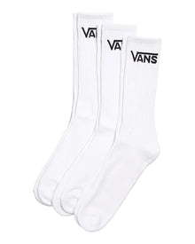 Vans Classic Crew Socks Multi Pack (3 Pairs) in White