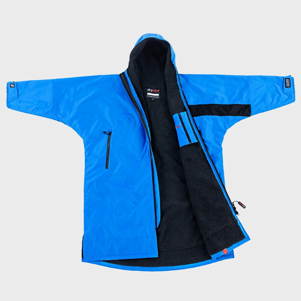 Dryrobe Advance Long Sleeve Remix Kids Changing Robe in Cobalt Blue / Black