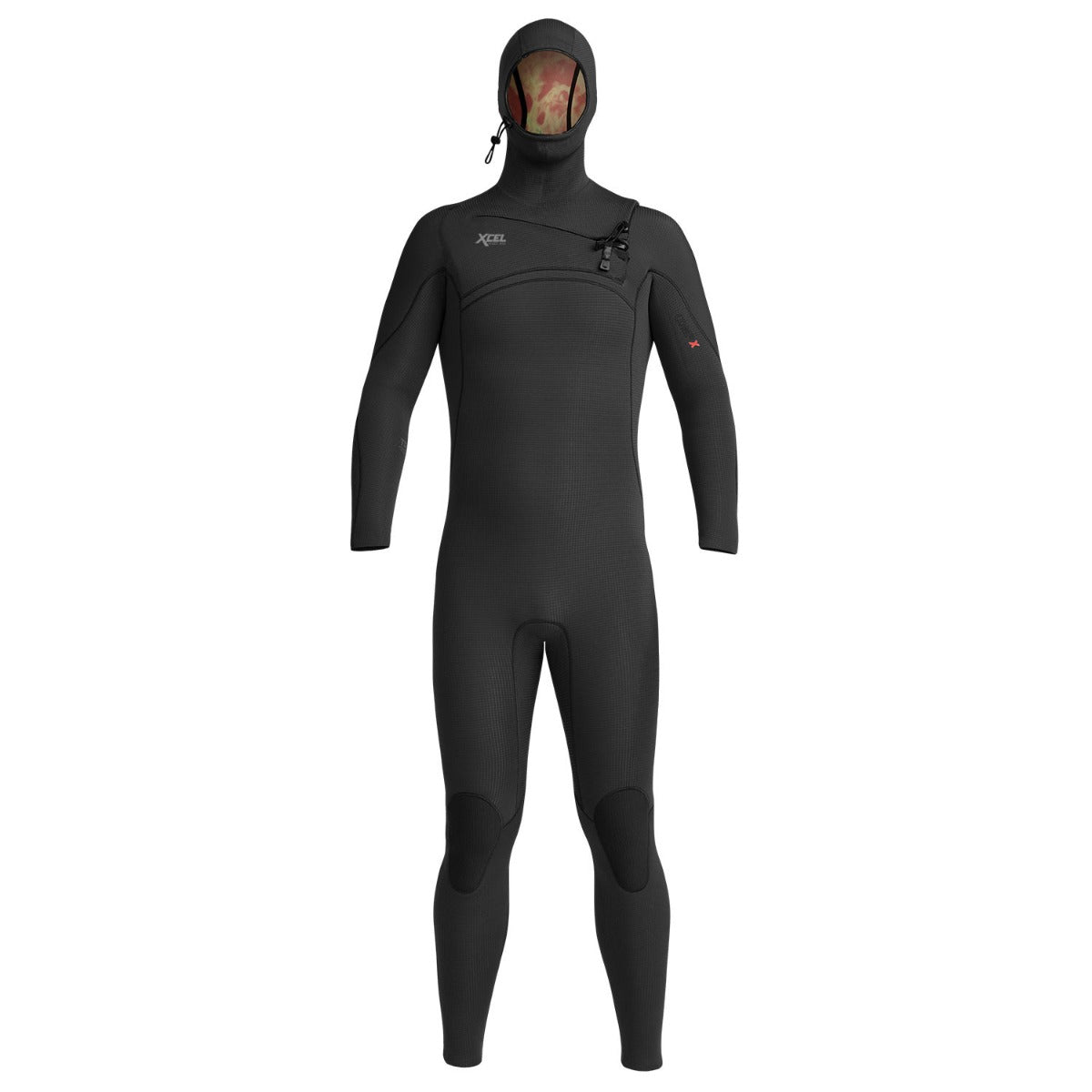 Xcel Comp X Mens 5.5/4.5mm Hooded Chest Zip Wetsuit in Black