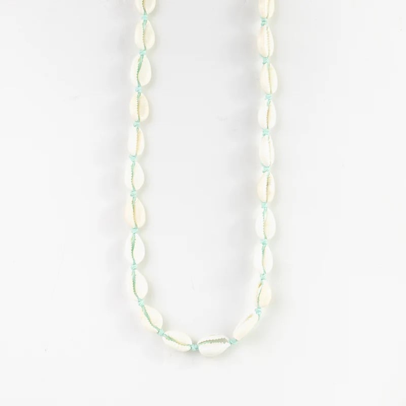 Pineapple Island Livadi Cowrie Shell Choker Necklace in Turquoise