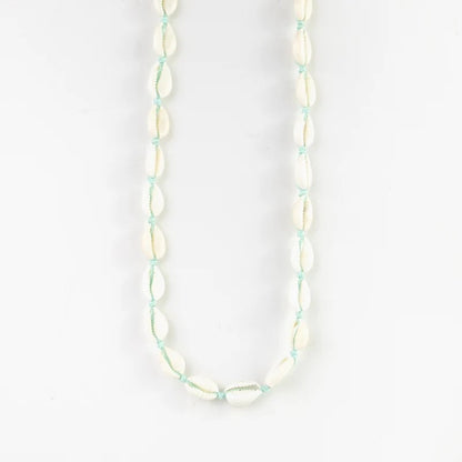 Pineapple Island Livadi Cowrie Shell Choker Necklace in Turquoise