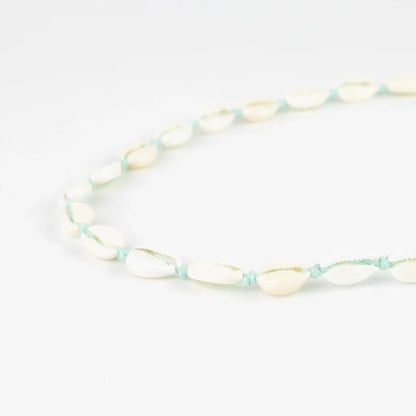 Pineapple Island Livadi Cowrie Shell Choker Necklace - Turquoise