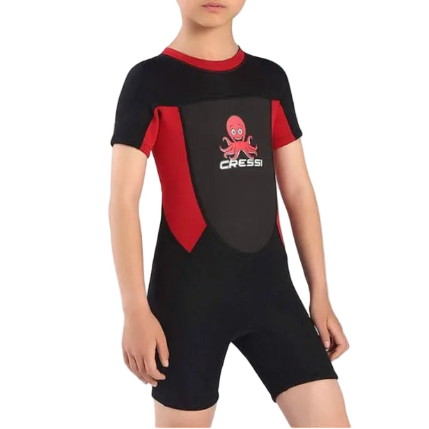 Cressi Smoby Junior Shorty Wetsuit 2021 - Black/Red - Front