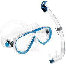 Cressi Estrella + Seal Dry Mask and Snorkel Combo - Clear/Azure