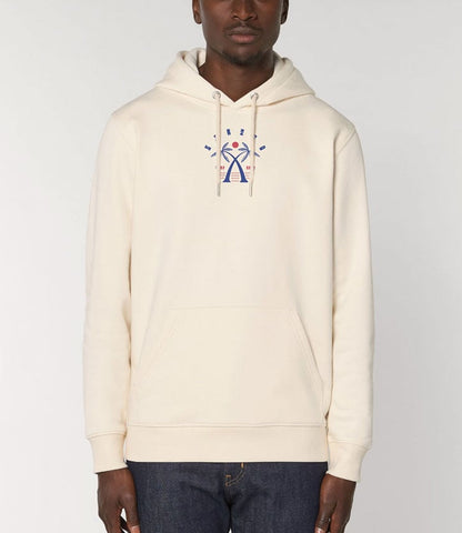 Sorted Surf Shop Unisex Cross Palms Hoodie in Natural