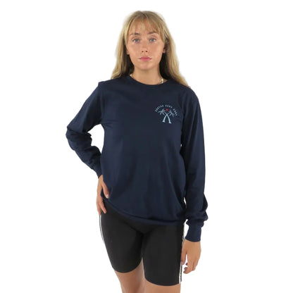 Sorted Surf Shop Crossed Palms Long Sleeve T-Shirt - French Navy