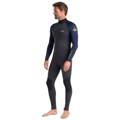 C-Skins NuWave Element 3/2mm Men's Back Zip Wetsuit 2025 - Anthracite / Slate / Saffron