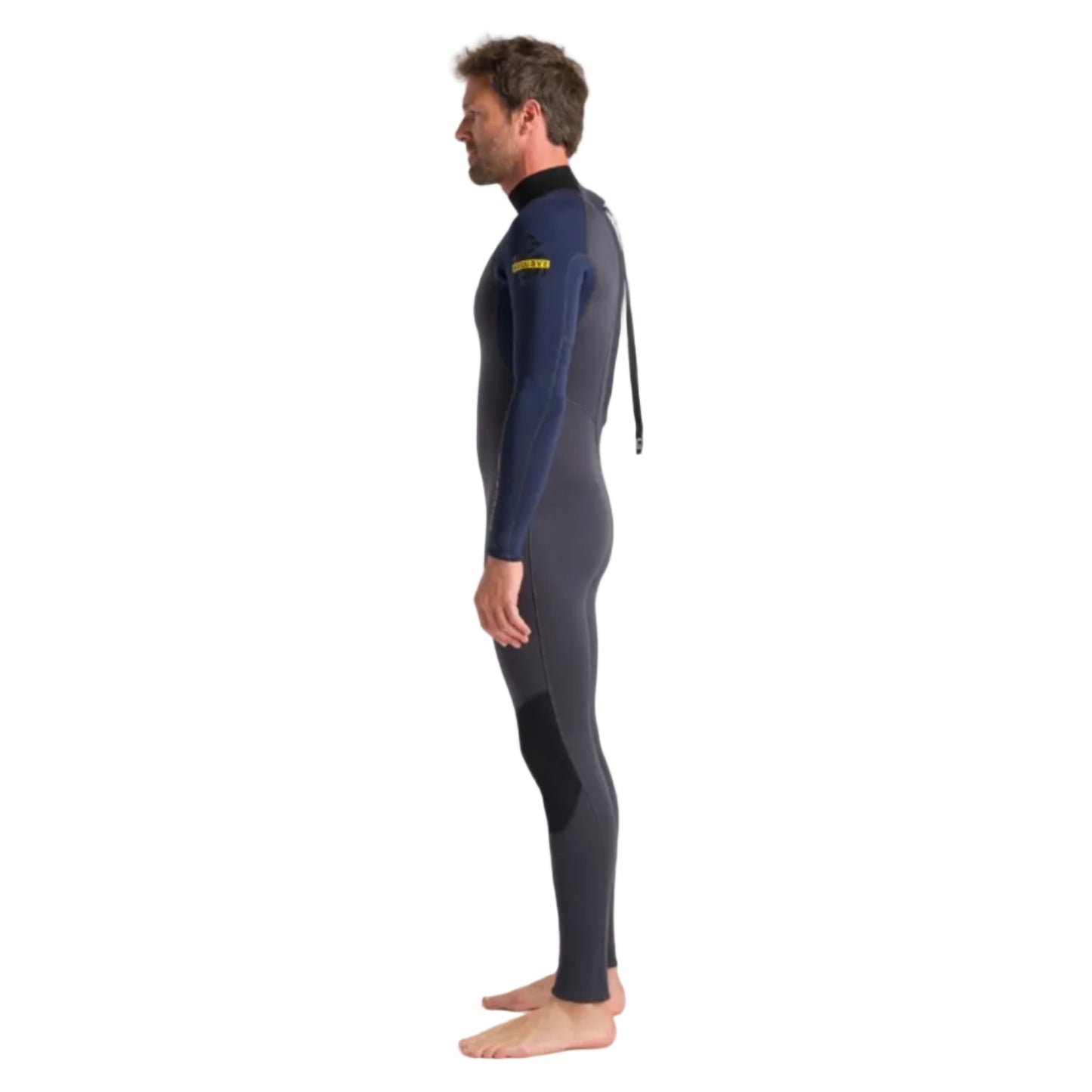 C-Skins NuWave Element 3/2mm Men's Back Zip Wetsuit 2025 - Anthracite / Slate / Saffron