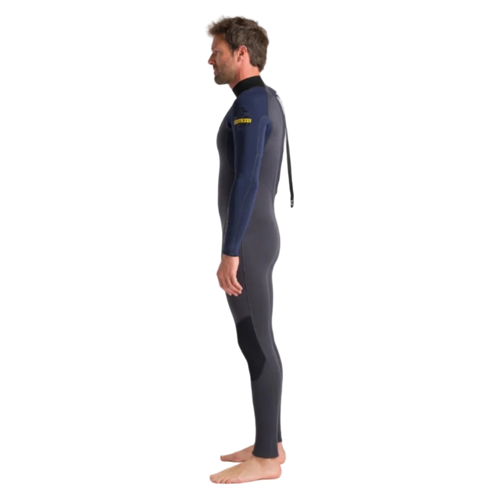 C-Skins NuWave Element 3/2mm Men's Back Zip Wetsuit 2025 - Anthracite / Slate / Saffron