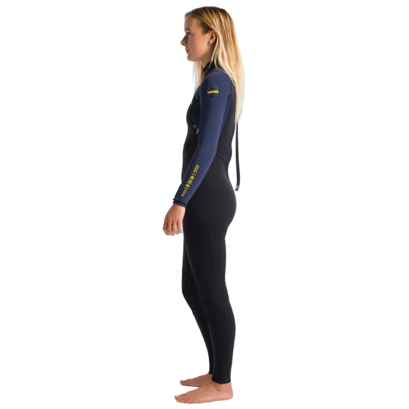 C-Skins NuWave Element 3/2mm Women's Back Zip Wetsuit - Black / Slate / Saffron