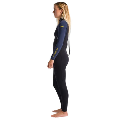 C-Skins NuWave Element 3/2mm Women's Back Zip Wetsuit - Black / Slate / Saffron