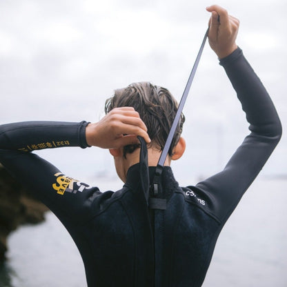 C-Skins NuWave Element 3/2mm Junior Back Zip Summer Wetsuit - Bluestone / Slate / Multi
