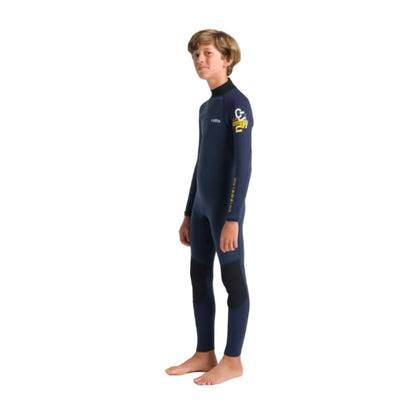 C-Skins NuWave Element 3/2mm Junior Back Zip Summer Wetsuit - Bluestone / Slate / Multi