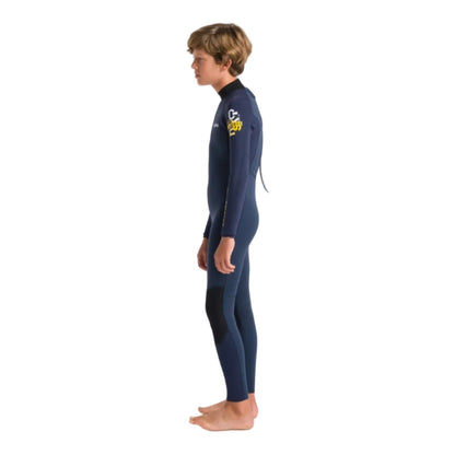 C-Skins NuWave Element 3/2mm Junior Back Zip Summer Wetsuit - Bluestone / Slate / Multi