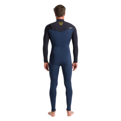 C-Skins NuWave Session 4/3mm Men's GBS Chest Zip Wetsuit 2025 - Black / Bluestone X / Saffron