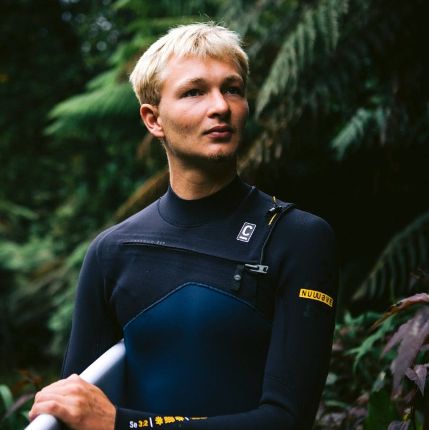 C-Skins NuWave Session 4/3mm Men's GBS Chest Zip Wetsuit 2025 - Black / Bluestone X / Saffron