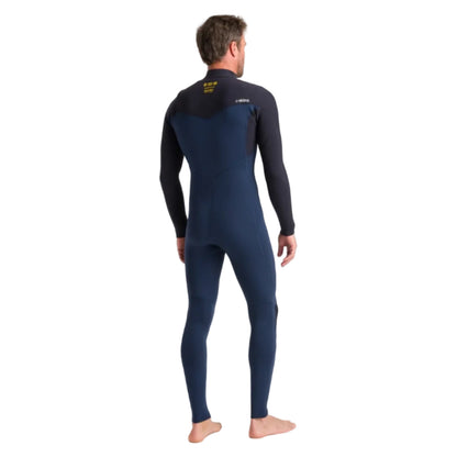 C-Skins NuWave Session 4/3mm Men's GBS Chest Zip Wetsuit 2025 - Black / Bluestone X / Saffron