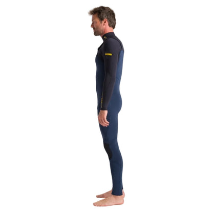 C-Skins NuWave Session 4/3mm Men's GBS Chest Zip Wetsuit 2025 - Black / Bluestone X / Saffron