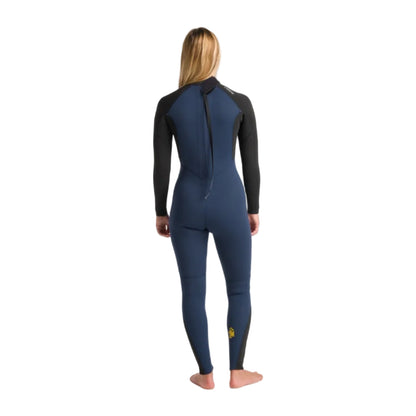 C-Skins NuWave Surflite 4/3mm Women's Back Zip GBS Wetsuit 2025 - Bluestone / Black / Saffron