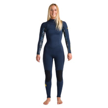 C-Skins NuWave Solace 4/3mm Womens GBS Chest Zip Wetsuit in Bluestone / Bluestone X / Tropical C