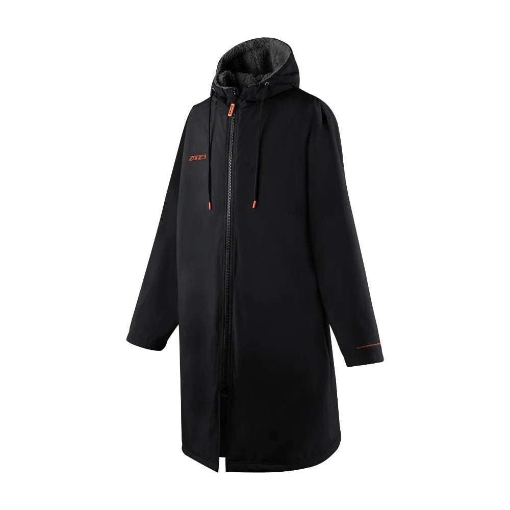 ZONE3 Active-Flex Parka Robe in Black/Orange