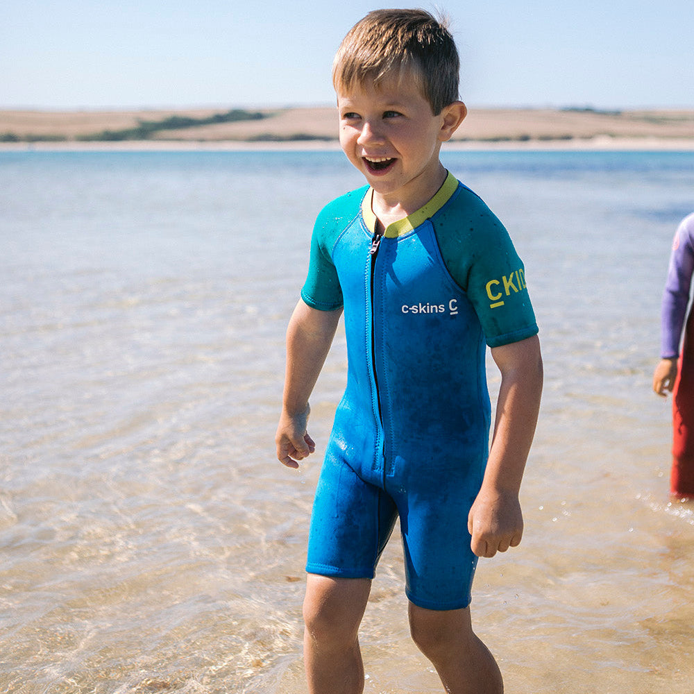 C Skins C-Kids Toddler Shorty Wetsuit - Cyan / Green