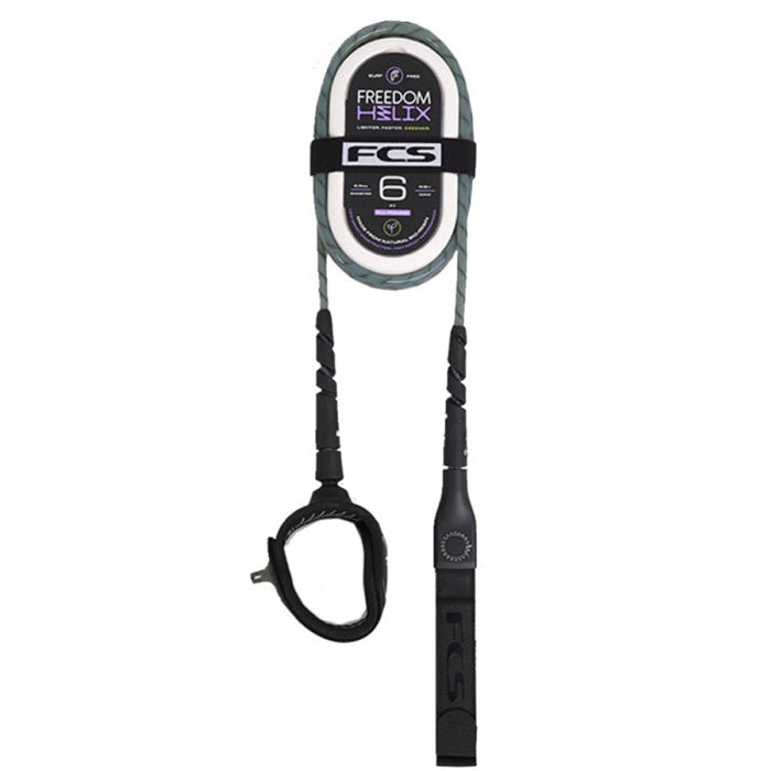 FCS Freedom Helix 6'0" All Round Leash - Warm Grey