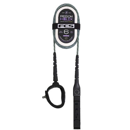 FCS Freedom Helix 6'0" All Round Leash - Warm Grey