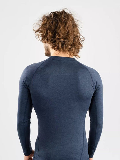 Rip Curl Dawn Patrol Perf L/Sleeve Rash Vest - Navy Marle