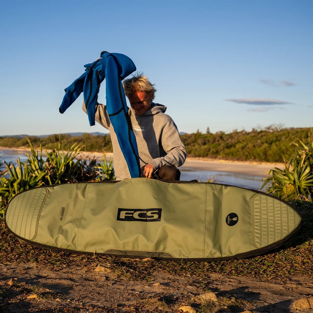 FCS Day-X Shortboard/Fish Board Cover - Alpine
